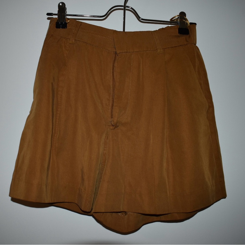 Zara Tan High-Waisted Shorts